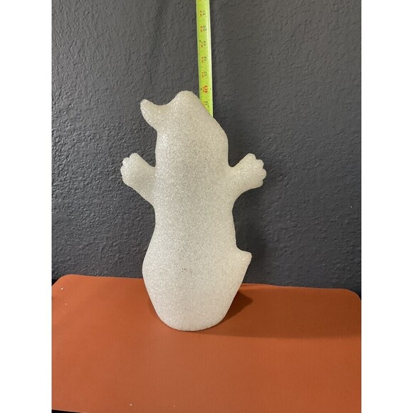 Halloween Melted Plastic Popcorn Happy Ghost 16” Color Change Light Clear White - Picture 5 of 6